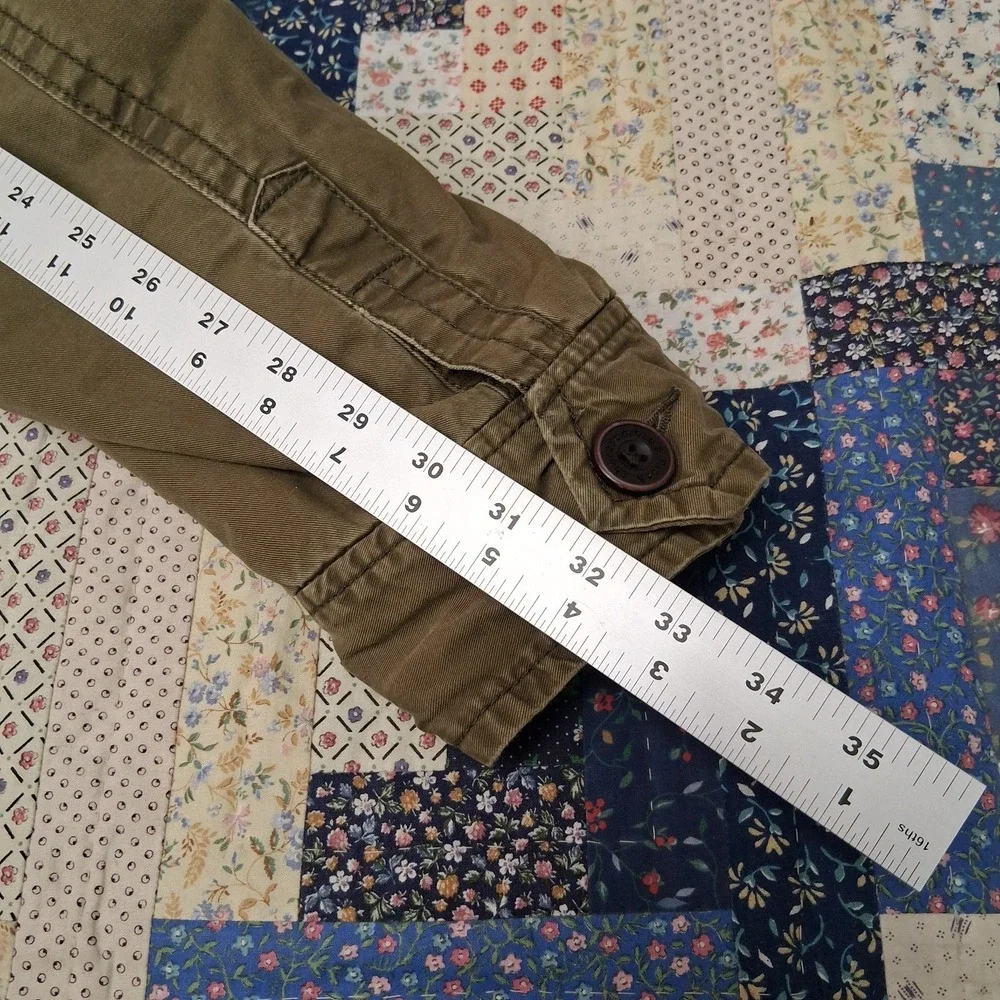 Y2K Abercrombie & Fitch A&F Military Field Jacket Size Medium Olive Drab Green